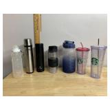 STARBUCKS TUMBLERS, NISSAN STAINLESS THERMOS,
