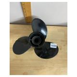 BOAT PROPELLER, 3-BLADE, BLACK FINISH, STAMPED