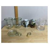WECK GLASS JARS W/ LIDS, CHINESE PORCELAIN TEA