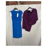 LAUREN RALPH LAUREN BLUE RUCHED DRESS, JESSICA