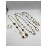 METAL-TONE NECKLACES AND EARRINGS, MIXED LINK