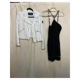 CALVIN KLEIN JEANS WHITE DENIM MOTO JACKET, BY