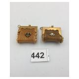 PR VTG GOLD-TONE MESH MINIATURE PURSES, ONE W/