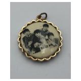 THE BEATLES PENDANT, GOLD-TONE SCALLOPED SETTING,