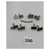 ASSORTED CUFFLINKS, TIE BAR, INCLUDES VTG WATCH