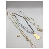 GOLD-TONE MULTI-STRAND NECKLACES, HAMMERED METAL