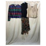 TALBOTS STRIPED JACKET, CACHE SLEEVELESS TOP,