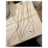 THREE STERLING NECKLACES, .694 TOTAL WEIGHT