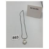 STERLING SILVER HEART PENDANT NECKLACE,