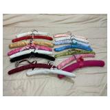 SATIN-COVERED PADDED CLOTHES HANGERS, ASSORTED