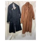 JOHN WEITZ VTG TRENCH COATS, POLYESTER BLEND,
