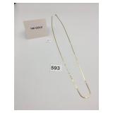 14K YELLOW GOLD HERRINGBONE CHAIN, SPRING RING