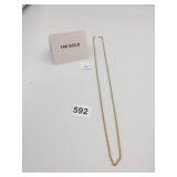 14K YELLOW GOLD ROPE CHAIN, BOX CLASP W/ SAFETY,