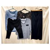 ASSORTED TOPS AND SKIRT, INCLUDES VTG SUZIE GREY