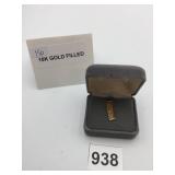 10K GOLD FILLED RULER PENDANT, SINGLE CLEAR