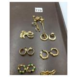 GOLD-TONE COSTUME JEWELRY, ASSORTED STICK PINS,