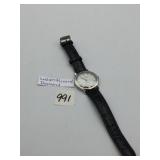 LUCIEN PICCARD DIAMOND WATCH, WHITE DIAL, ROMAN