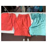 LE SUIT CORAL SKIRT SUIT, JANTZEN BLUE SHORTS,