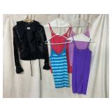 DO & BE BLACK VELVET KNIT JACKET W/ COIN TRIM,