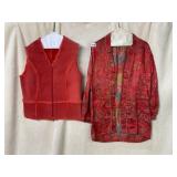 REVUE RED FAUX FUR VEST, RADIANT FASHION RED