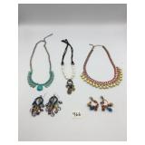 COSTUME JEWELRY, STATEMENT NECKLACES W/