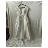 ALFRED ANGELO WEDDING DRESS, SILK AND POLYESTER