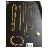 METAL-TONE JEWELRY, ASSORTED NECKLACES, LINK
