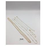 MONET GOLD-TONE NECKLACES, FAUX PEARL ACCENTS,