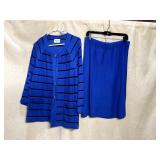STIZZOLI MADE IN ITALY KNIT SET, BLUE AND BLACK