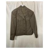 VTG MILITARY FIELD JACKET, OLIVE DRAB, BUTTON