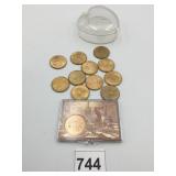 US MINT SACAGAWEA DOLLARS, GOLD-TONE, ASSORTED