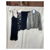 ANAGE METALLIC LEATHER JACKET, MARIA BIANCA NERO
