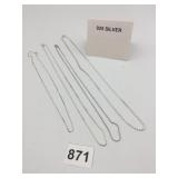 STERLING SILVER NECKLACE CHAIN ASSORTMENT,