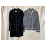 YANSI FUGEL BLACK LACE COAT, DAYTRIP GRAY