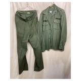 US ARMY OG-107 FATIGUE UNIFORM, COTTON SATEEN,