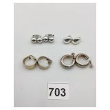 ASSORTED EARRINGS, METAL, CLIP-ON AND SCREW-BACK