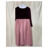 STORYBOOK HEIRLOOMS DRESS, VELVET BODICE, SHEER