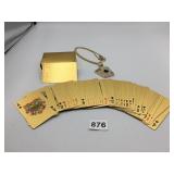 GOLD FOIL PLATED PLAYING CARDS W/ CERTIFICATE,