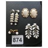COSTUME EARRING ASSORTMENT, CLIP-ON AND PIERCED