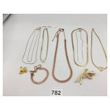 GOLD-TONE COSTUME JEWELRY, ASSORTED NECKLACES,