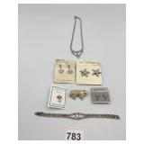 METAL-TONE RHINESTONE NECKLACE, RHINESTONE