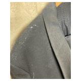 SUCCESS DE LUXE TUXEDO SUIT, BLACK WOOL, SATIN