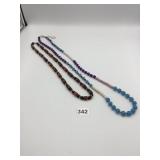 COSTUME JEWELRY, MULTI-STRAND BEADED NECKLACES,