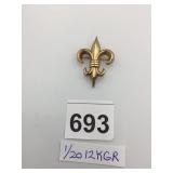 WINARD FLEUR-DE-LIS BROOCH, 1/20 12K GOLD FILLED,
