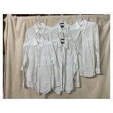 ASSORTED MENS DRESS SHIRTS, WHITE, COTTON BLEND,