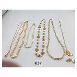 COSTUME JEWELRY, ASSORTED FAUX PEARL NECKLACES,