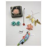 VTG COSTUME JEWELRY ASSORTMENT, RUBY CERAMIC