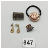 ORION 14KT G.F. POST EARRINGS, TEARDROP DANGLE