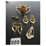 GOLD-TONE METAL JEWELRY, HEART CUFF BRACELET,
