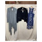 ASSORTED APPAREL, INCLUDES GREY FRINGE CARDIGAN,